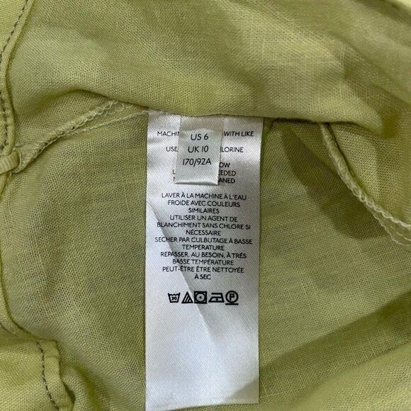 Free People Wide Leg Pants Women’s 6 Trousers High Waist Linen Blend Belted Boho - Picture 8 of 15